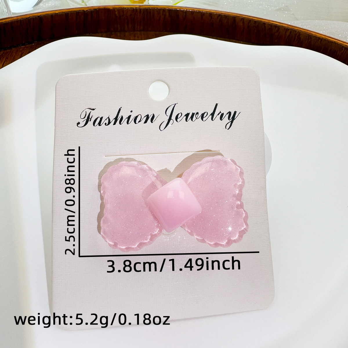 Dopamine Summer colorful ice-transparent bow square hair clips, fresh and sweet, girlish bangs side clips pic 3