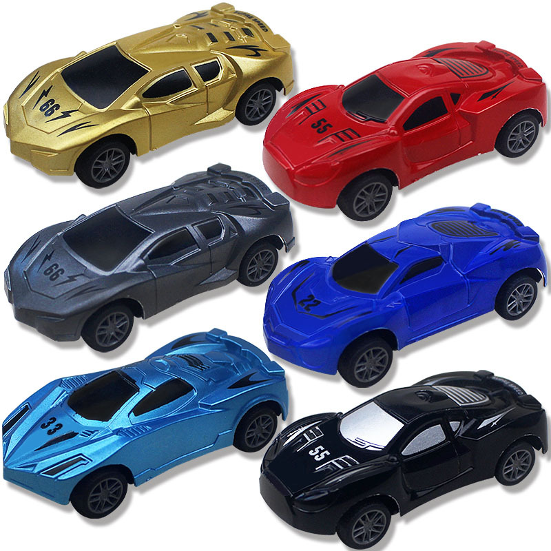 跨境货源回力车赛车迷你儿童小汽车模型塑料玩具批发男孩摆件礼物