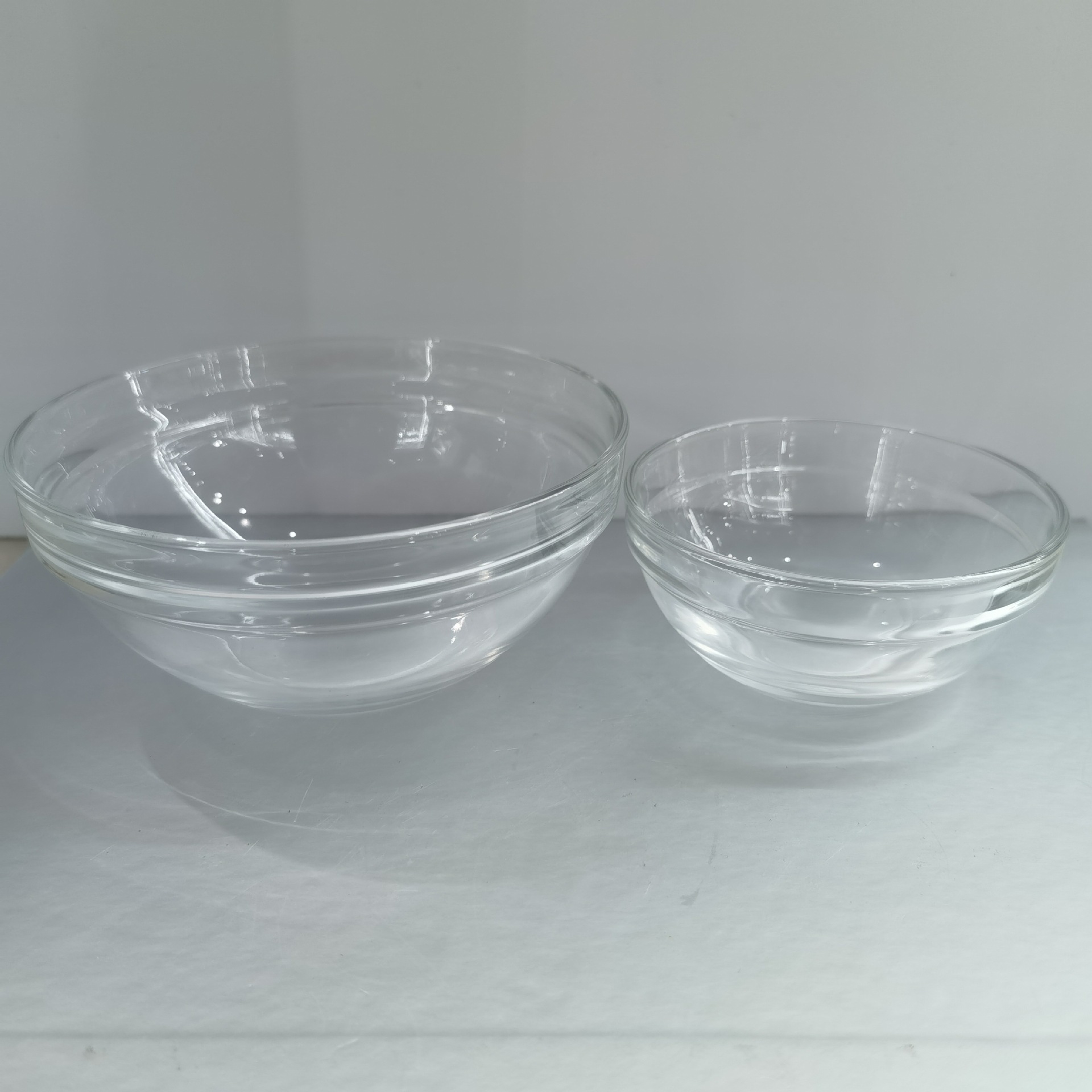简约透明玻璃碗 双节碗 透明冰淇淋杯 玻璃精油碗 美容调膜碗