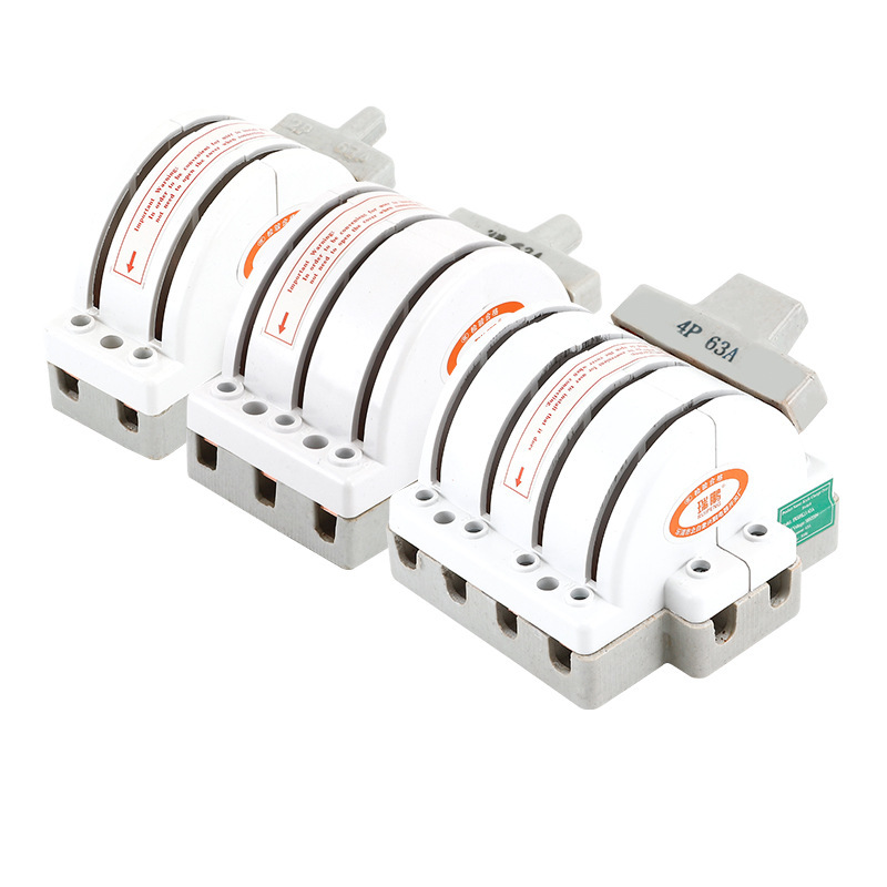 Multi-functional bidirectional double-throw knife switch, 220V single-phase household forward and reverse switch, dual power conversion and switching, 2P3P safe Specification image