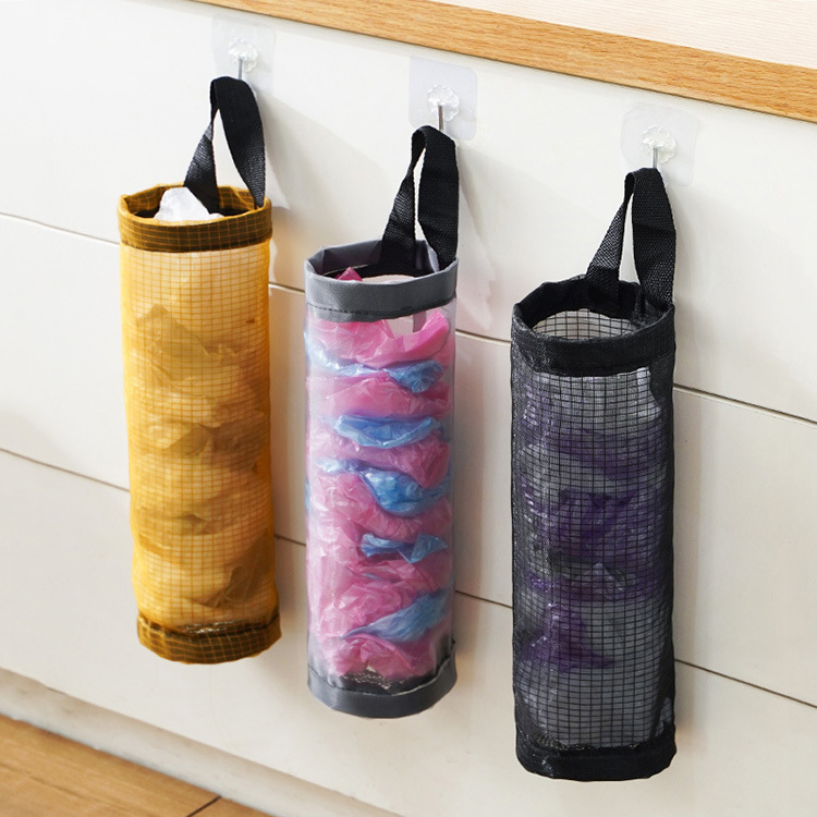 Kitchen garbage bag storage hanging bag wall extraction type convenient circular plastic bag collector sorting storage bags thumbnail