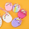 Cross-border new rat-extermination pioneer coin purse Cartoon Unicorn single-shoulder diagonal silicone bag decompression silicone coin purse Specification image