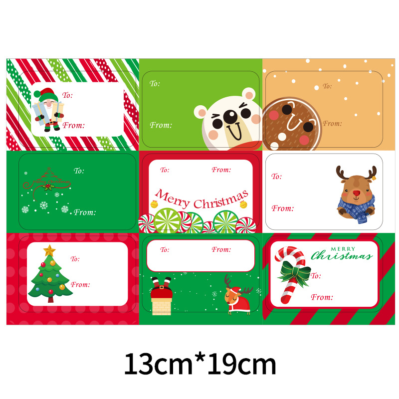 Cartoon Christmas Stickers Gift Stickers Sealing Stickers Roll Copperplate Paper Stickers Holiday Party Decoration Stickers Application Scenario