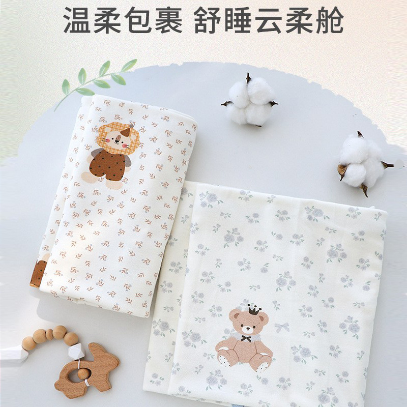 新生儿包被防惊跳a类纯棉宝宝襁褓裹巾ins风春夏初生婴儿产房包单