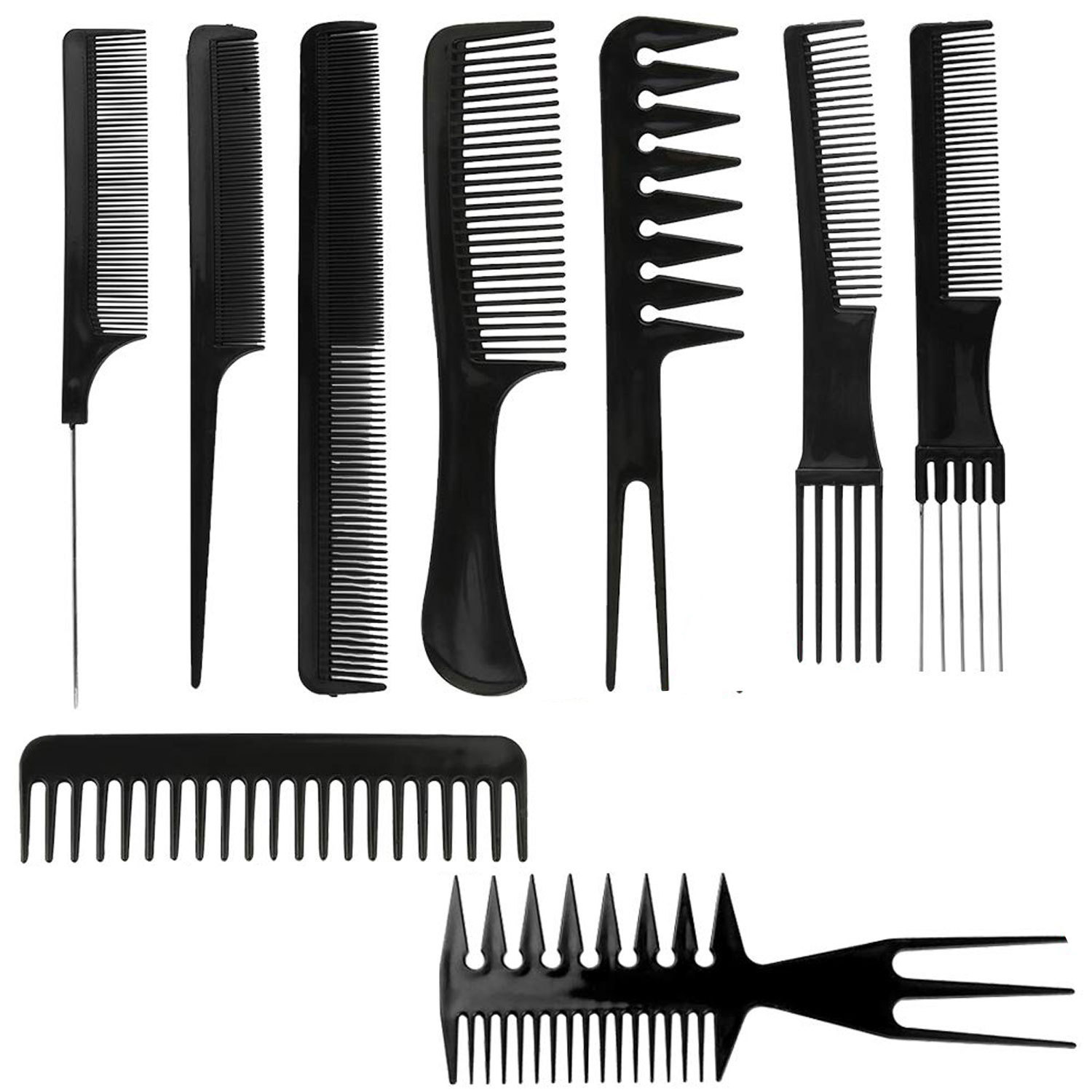 The ten-piece set of combs, hair care combs, hair care products, hair care tools, beauty styling combs and hair dyeing combs are selling well across borders