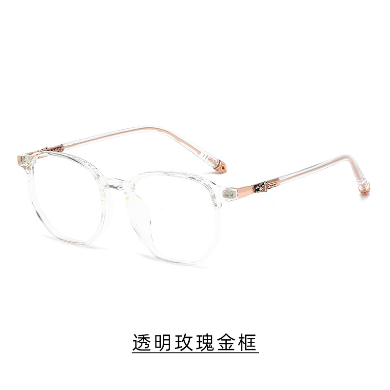 新款TR90近视眼镜框女方形文艺平光镜男学生配镜轻透明眼镜架详情图3