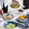 日式和风碗盘碟餐具套装家用景德镇釉下彩陶瓷鱼盘子批发面碗汤碗图