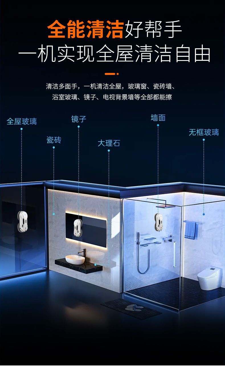 MAISDUN擦窗机器人高层清洁神器全自动电动擦玻璃器详情20