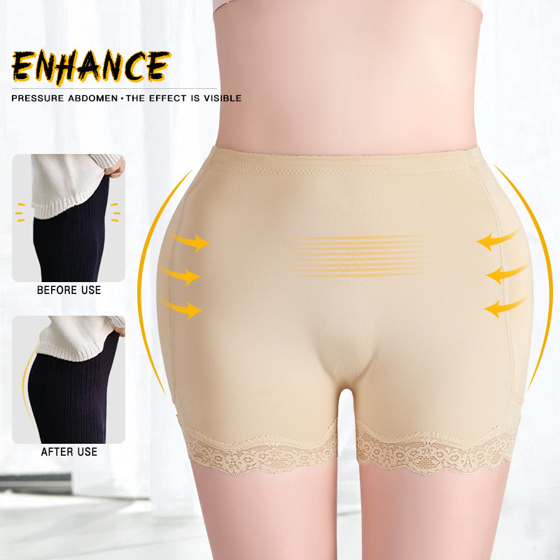 Large-sized faux bottom underwear for buttocks and hips, lace faux bottom pad, sponge pad, body-shaping, buttock lifting, body shaping and tummy tightening pants Specification image