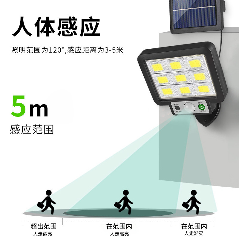 New Solar Split Body Sensing Light Home Outdoor Waterproof Garden Light Remote Control Split Garage Light details Picture