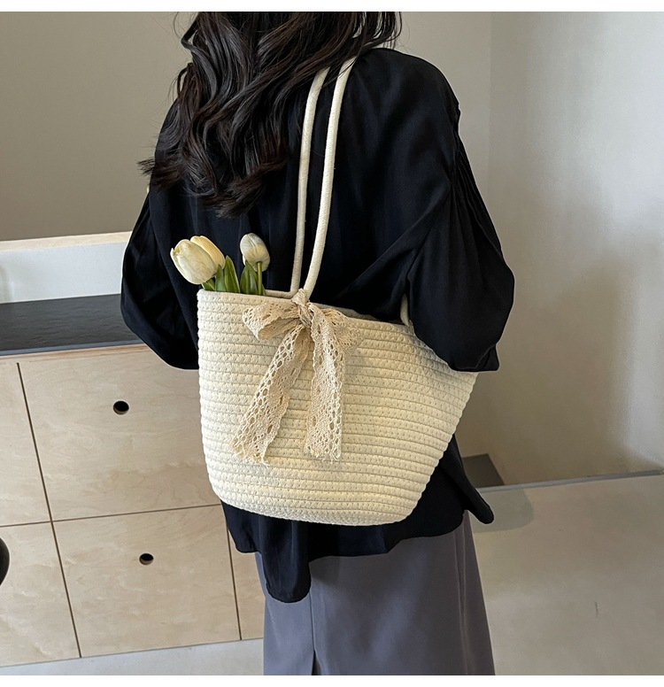 早春新款大容量手工编织包包女托特包女ins外出运营度假包女2025详情24