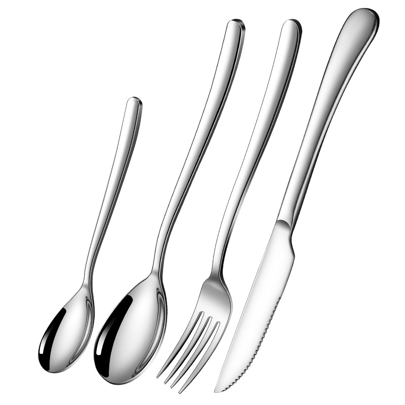 French Moonlight Series Western Knife, Fork And Spoon Stainless Steel Steak Knife Set Amazon Hotel Supplies Wholesale Item Picture