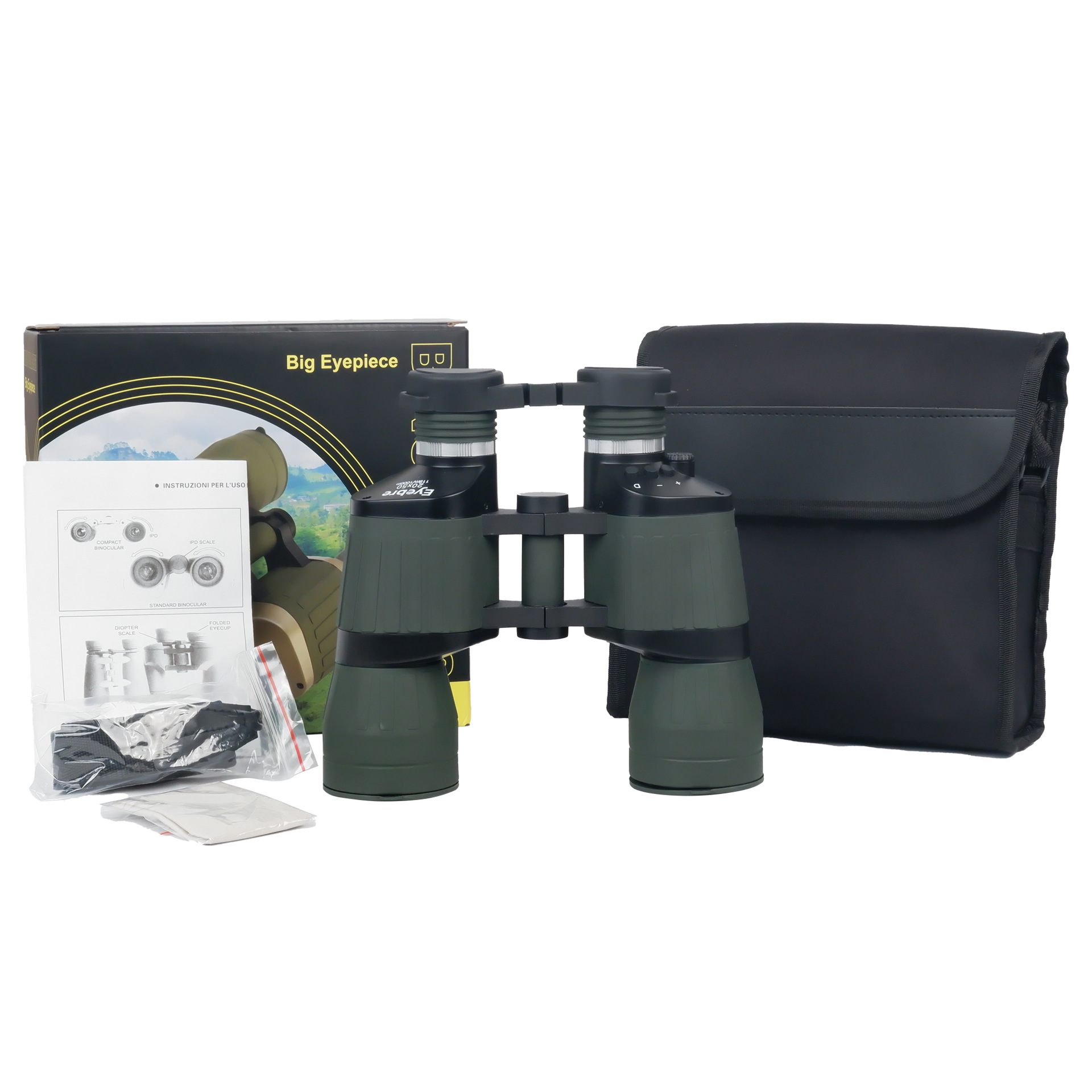Eyebre20x50 Dark Green binoculars High-definition high-magnification outdoor travel low-light night vision binoculars Item Picture