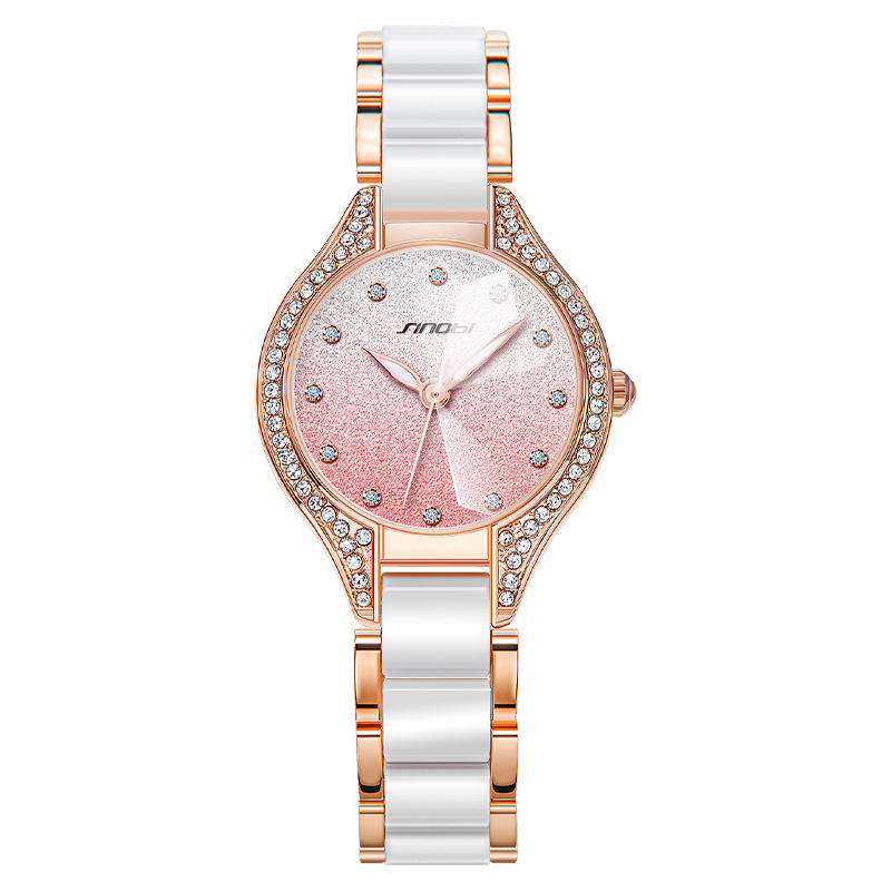 "Full Sky Star Watches Women's Wholesale Luxury watches, diamond-encrusted fashionable and simple gradient glitter wristwatches, cross-border women's watches 9850. Item Picture