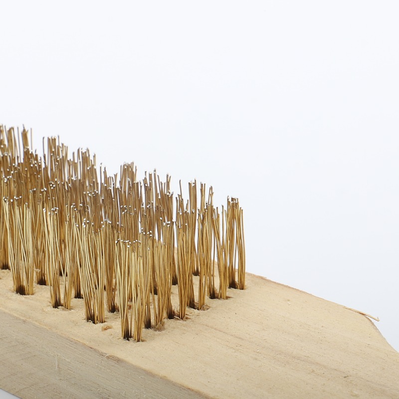 Wholesale of wooden handle steel wire brushes, rust removal brushes, fish scale brushes, grinding, rust removal, polishing and cleaning tool brushes from the manufacturer Specification image