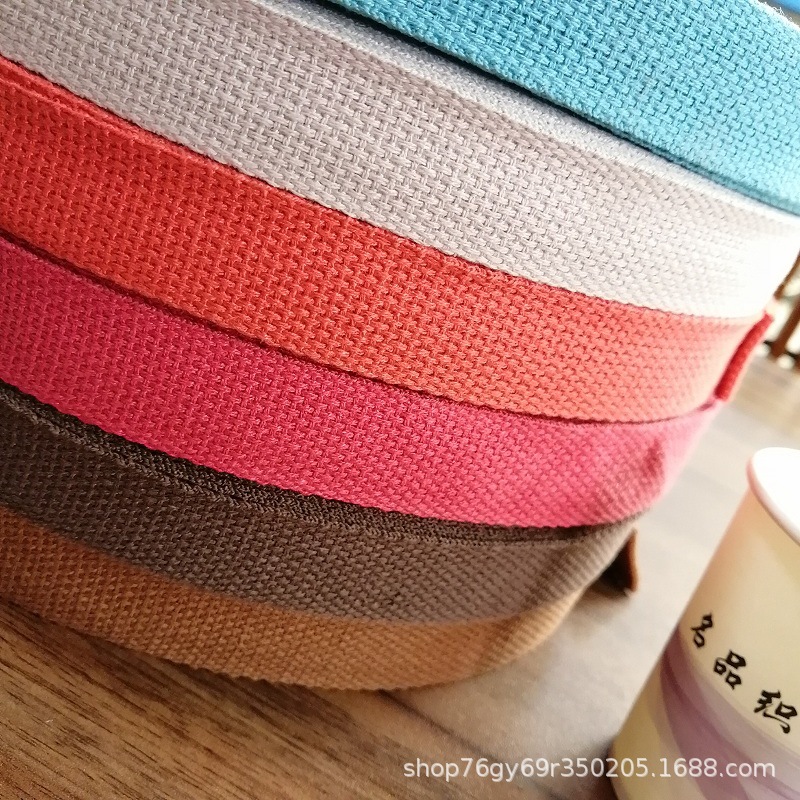 Recommend Factory Direct Selling Sp Line Polyester Cotton Webbing Bead Thickened Ordinary Cotton Belt Bag Imitation Cotton Canvas Webbing
