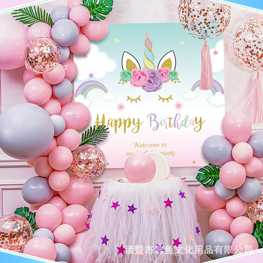 生日派对装饰气球 儿童生日派对布置用品 场景氛围布置套装批发详情图1