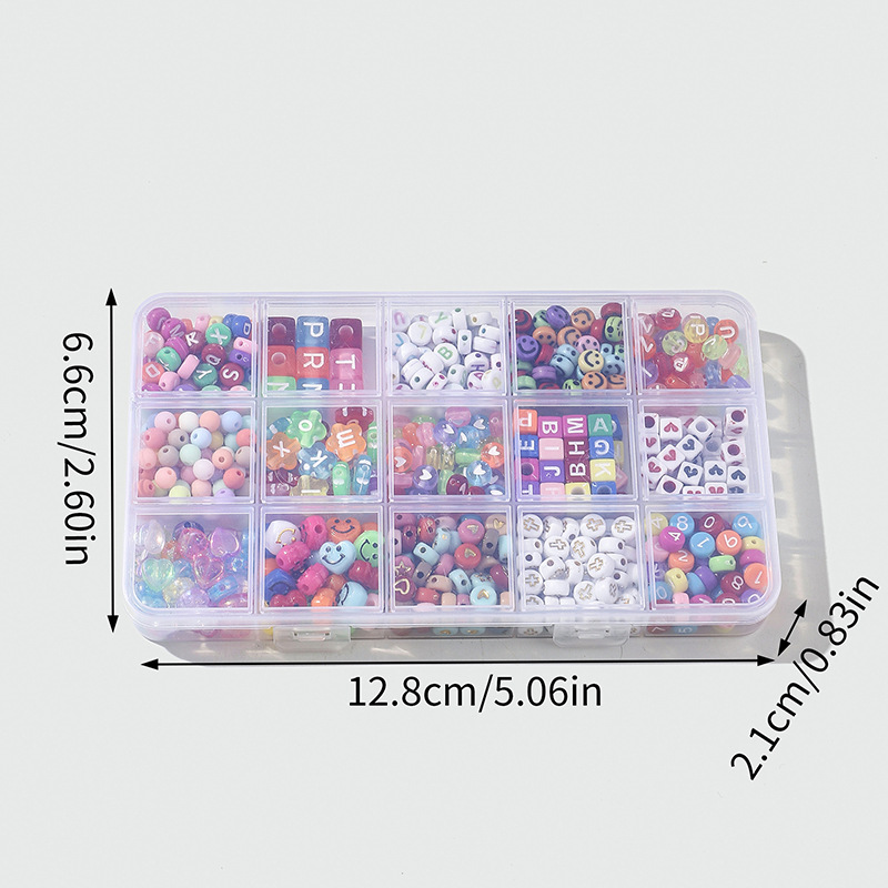 Jungle Elephant DIY Loose Beads 15-compartment box Set, Acrylic string beads with intervals, letter beads bracelet, diy jewelry accessory set box, wholesale in Yiwu Application Scenario
