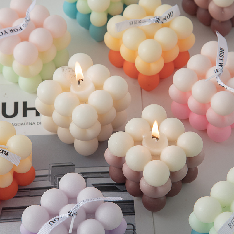 魔方香薰蜡烛伴手礼ins创意家居摆饰套装拍摄道具跨境蜡烛结婚礼详情图2