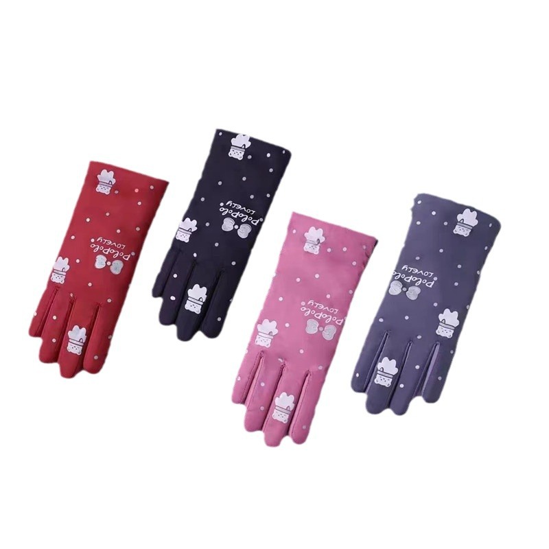 Ladies, adults, warm gloves, outdoor skiing, cycling gloves, electric bike fleece and thickened gifts, night market wholesale Item Picture