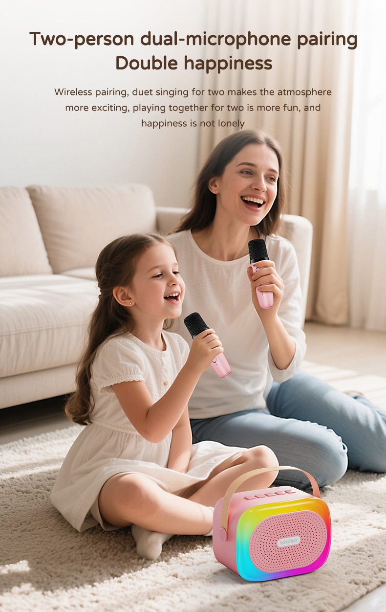 跨境热销无线蓝牙小音箱便携家庭户外唱歌专用话筒音响一体麦克风详情16