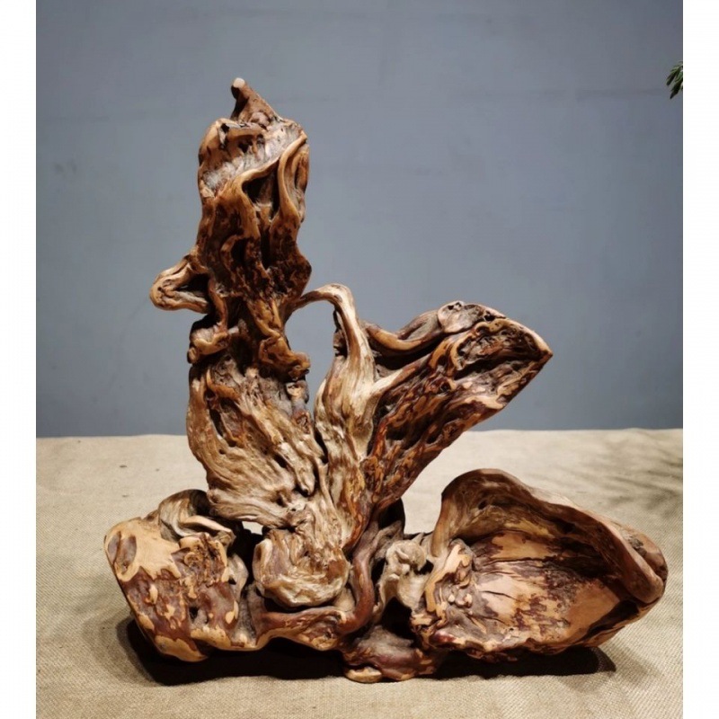 Natural Tree Roots Weathered Dead Wood Carving Home Living Room Antique Shelf Art Polishing Decorative Products Application Scenario