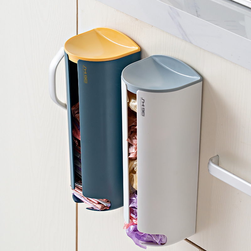 Creative Household Wall Hanging Garbage Bag Storage And Finishing Box Free Punching Thickening Plastic Bag Collector Manufacturers Wholesale details Picture