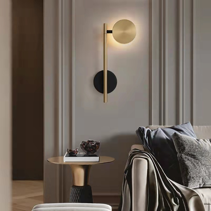 Light luxury wall lamps, led bedroom, hotel project, bedside, living room, Nordic wall lamps, rotatable background wall, room wall lamps Application Scenario