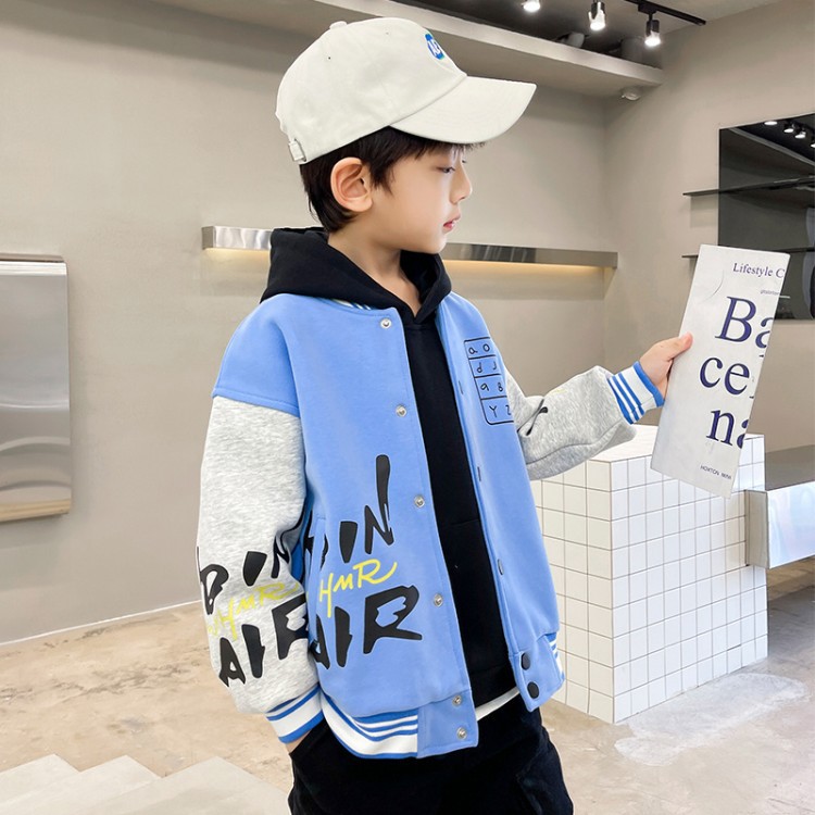 The new autumn collection of boys' jackets in 2022, the Korean style of stylish children's baseball jackets, and the spring trend of boys' and children's tops Specification image