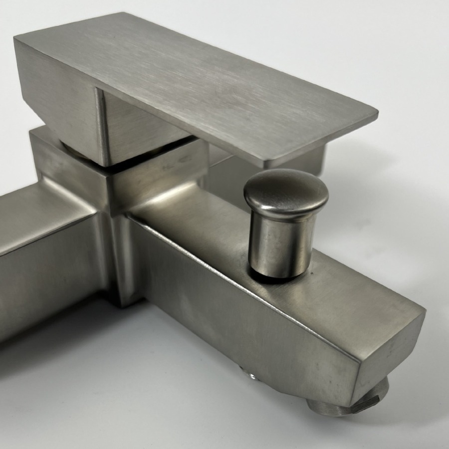Stainless steel shower faucet, square pull-up bathtub faucet, cold and hot brushed mixed valve shower faucet supply Specification image