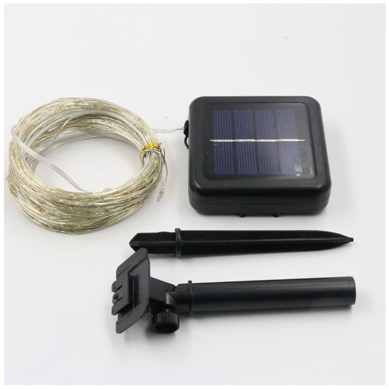 Cross-border LED solar copper wire lights, fairy color lights, courtyard decoration atmosphere lights, outdoor waterproof copper wire lights, string lights Item Picture