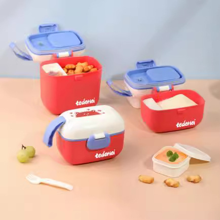 Source Factory compact sealed baby milk powder box Convenient food storage dispenser milk powder can snack box Specification drawing