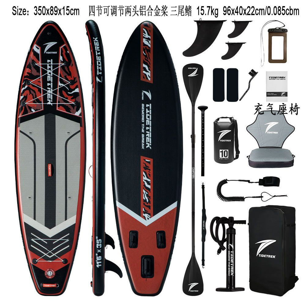 Green Light Forest Inflatable Stand-up Paddleboard Set with accessories, backpack, adjustable paddle, SUP surfboard pic 30