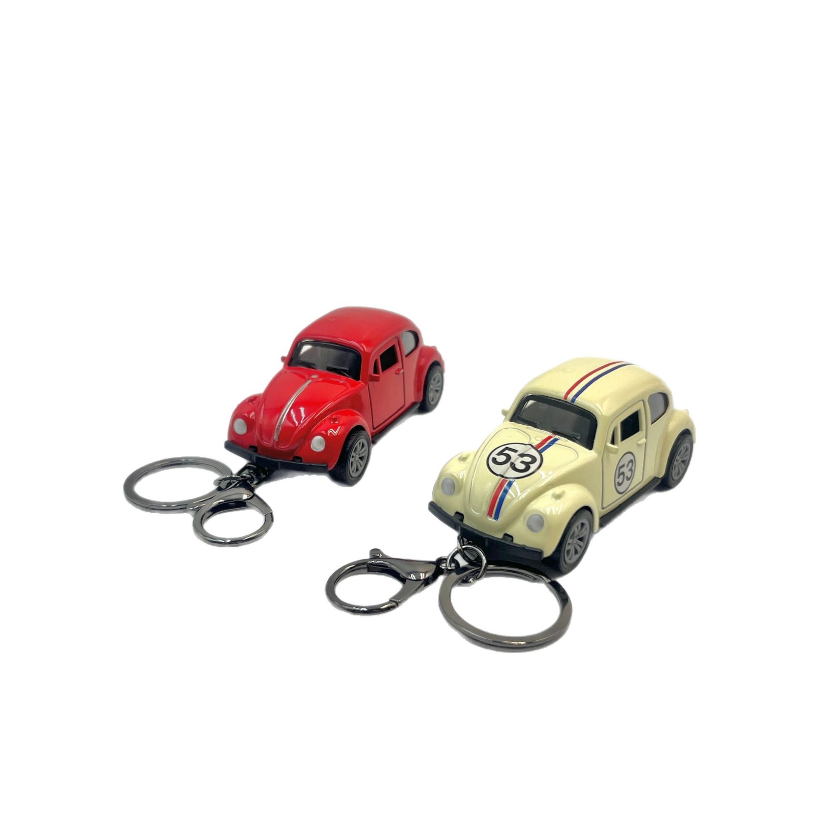 Cross-border creative simulation beetle alloy model ornaments, toys, metal rebound car bags, keychains, pendants Item Picture