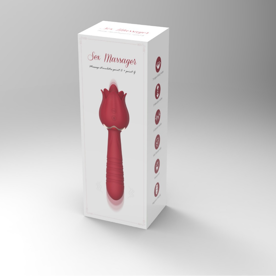 Rose 3rd generation double-headed tongue licking Vibration Telescopic Jumping Egg female masturbation sex product details Picture