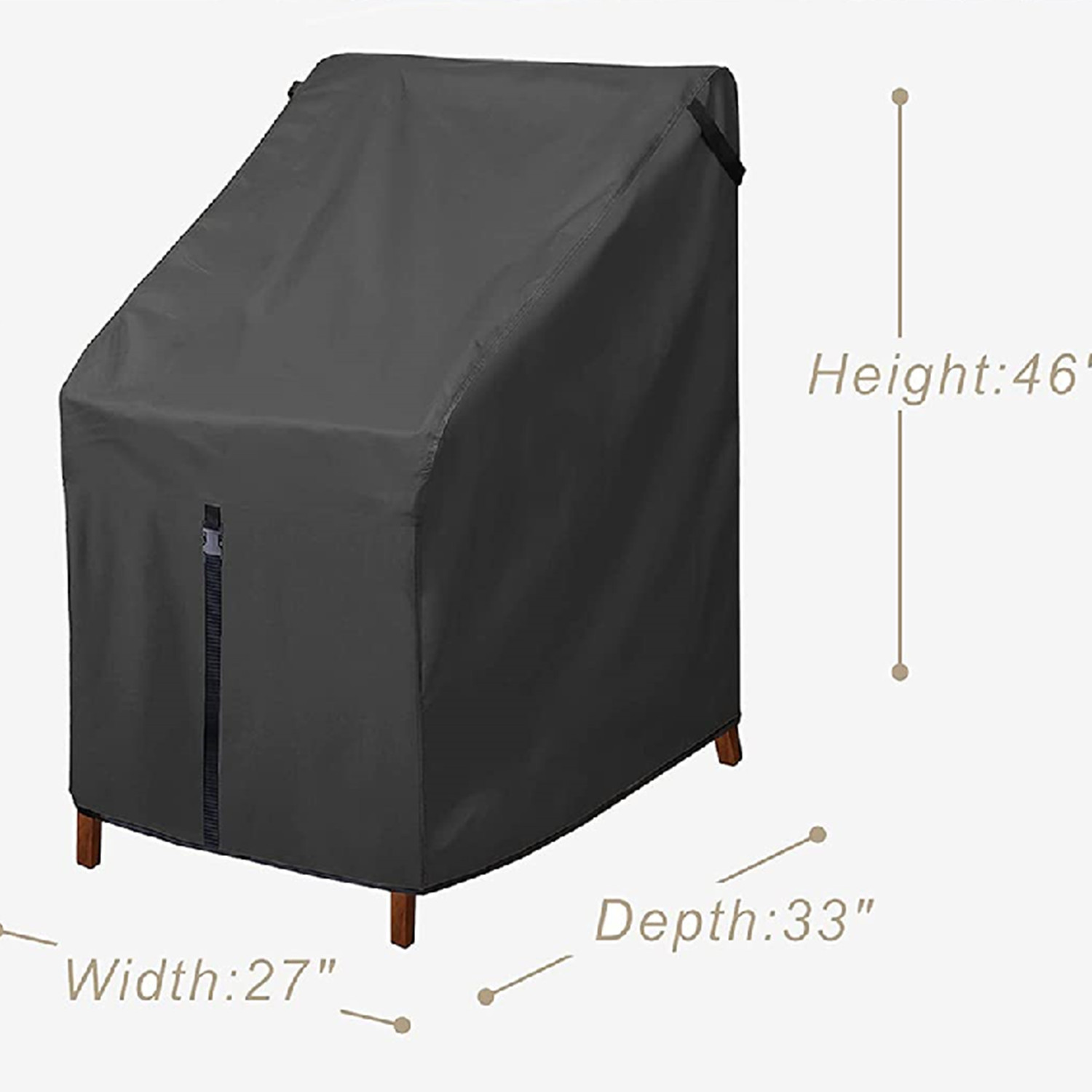 Black chair covers, terrace stackable chair covers, waterproof outdoor stackable chair covers, seat covers, chair covers Item Picture