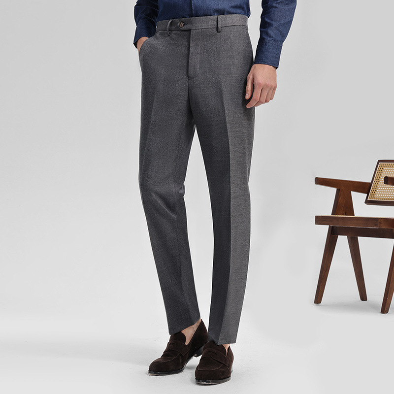 New textured drape no-iron dress pants for men, straight-leg loose business casual slimming work suit pants for summer Application Scenario
