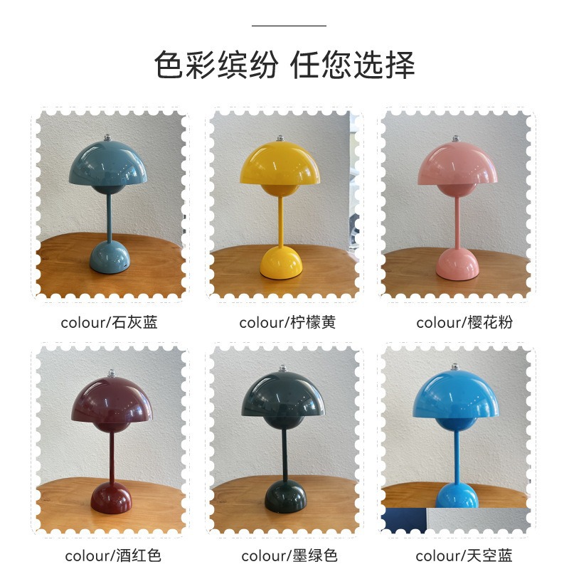 Cross-Border Hot Decorative Desk Lamp Source Factory Spot Spot Usb Charging Touch Bedroom Mushroom Bud Table Lamp Application Scenario