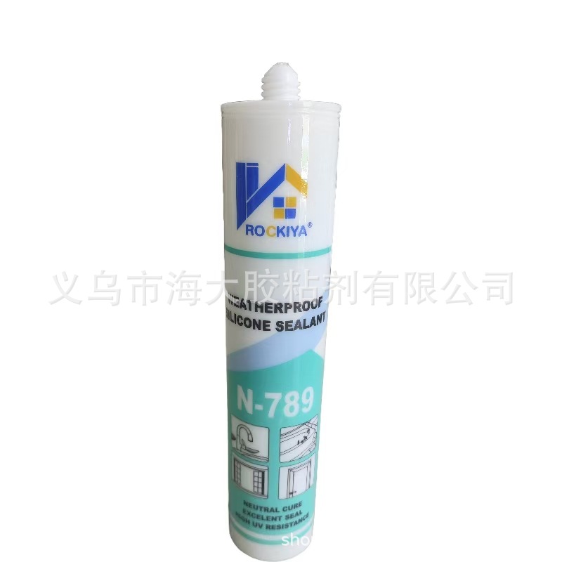 Rockiya Neutral Silicone Glass Glue Waterproof And Mildew-Proof Doors And Windows With Sealed Glass Glue details Picture