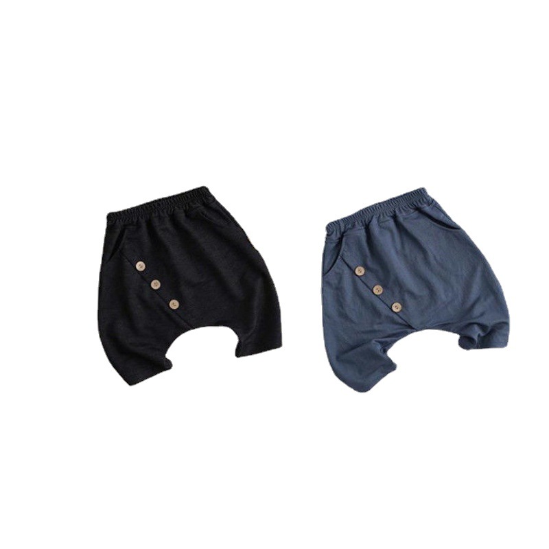 Children's summer pants, summer casual shorts, loose, thin and comfortable wide-crotch pants for boys and girls, large pp seven-inch pants, trendy style Item Picture