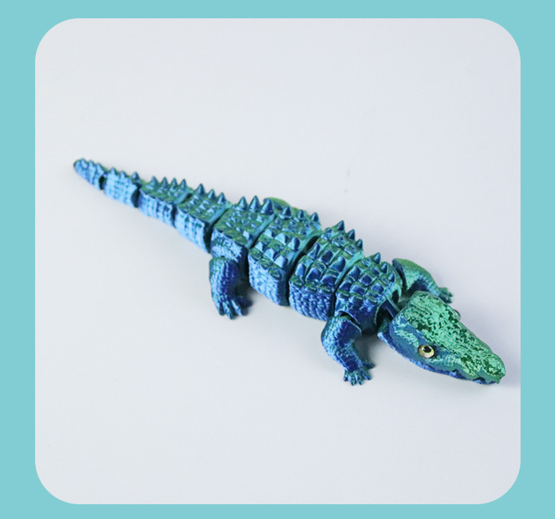 跨境3d打印鳄鱼关节灵活可动玩具3d打印摆件摆件工艺品仿真动物详情8