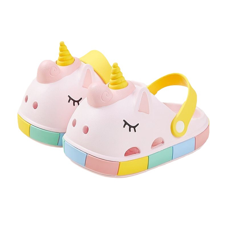 Wholesale of Crocs, little unicorn beach, cute and happy Mari children's summer anti-slip kids' slippers Item Picture