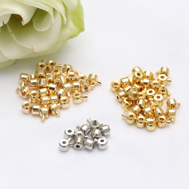 14K Gold Accessories Necklace Buckle Buckle Diy Handmade Bracelet Finishing Clip Wire Rope Fishing Line Locator Buckle