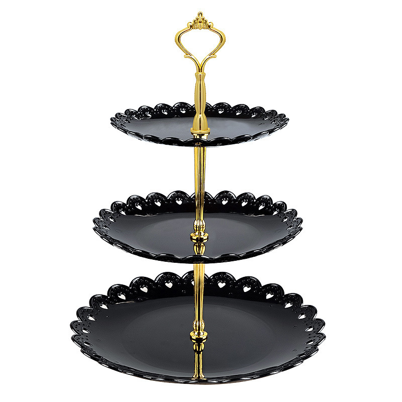 European-style dessert stand, fruit plate, three-layer cake rack Specification image