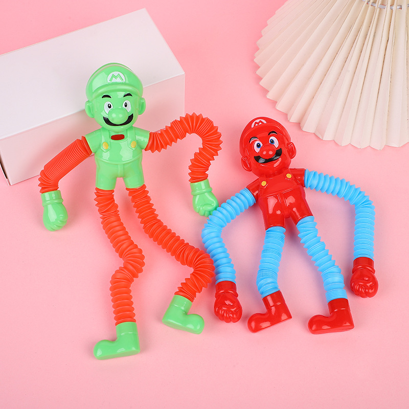 New versatile stress-relieving telescopic Mario DIY telescopic stress-relieving creative prank toy for boys and girls, kindergarten gift Application Scenario