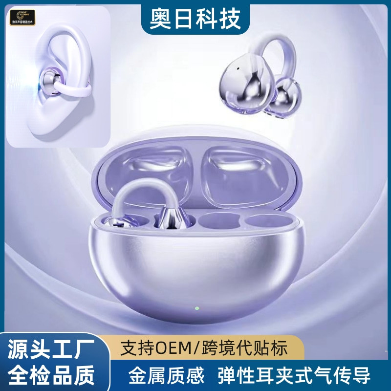 Smart real-time AI translation Bluetooth headphones Cross-border M91 ear clip OWS non-in-ear open Bluetooth headphones Item Picture