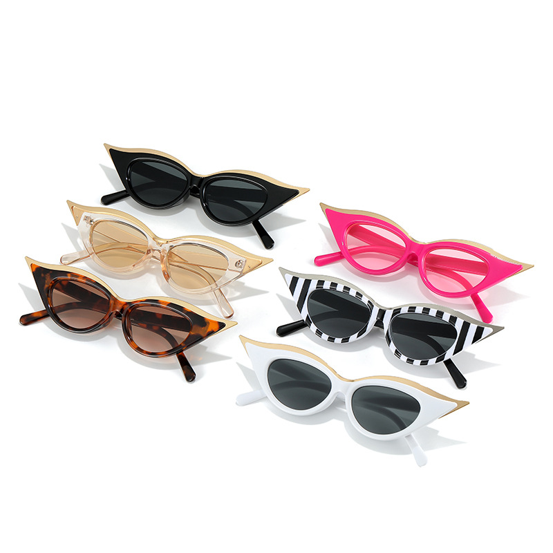 2023 Cross-border new cat-eye sunglasses, European and American bestsellers, retro fashion, metal-decorated street style sun protection sunglasses Application Scenario