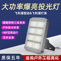 LED floodlight 100W Outdoor waterproof blue court light 200WLED module tunnel light 100W
