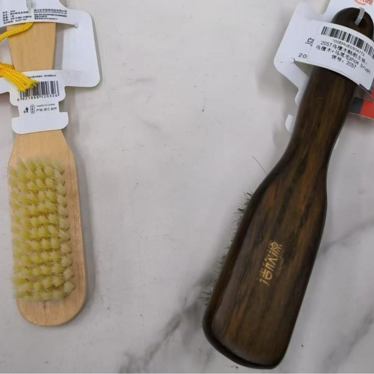 Wooden shoe brush, household non-damaging shoe brush, shoe washing special laundry brush, multi-functional long-handled cleaning board brush