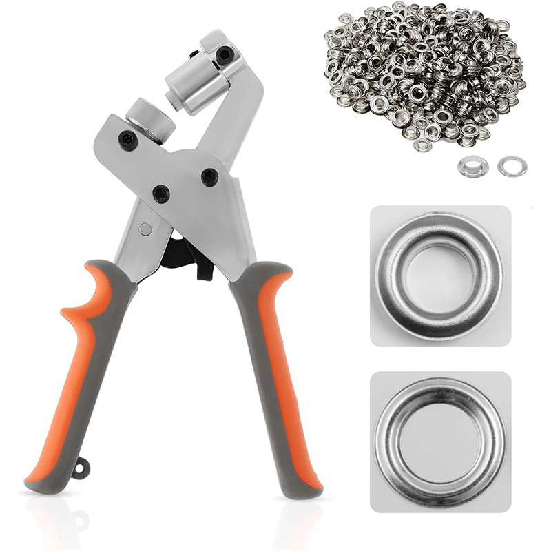 Manual air eye pliers for printing fabric, tool for punching and chiseling advertising corns, portable buttoner, advertising fabric buttoning machine Item Picture